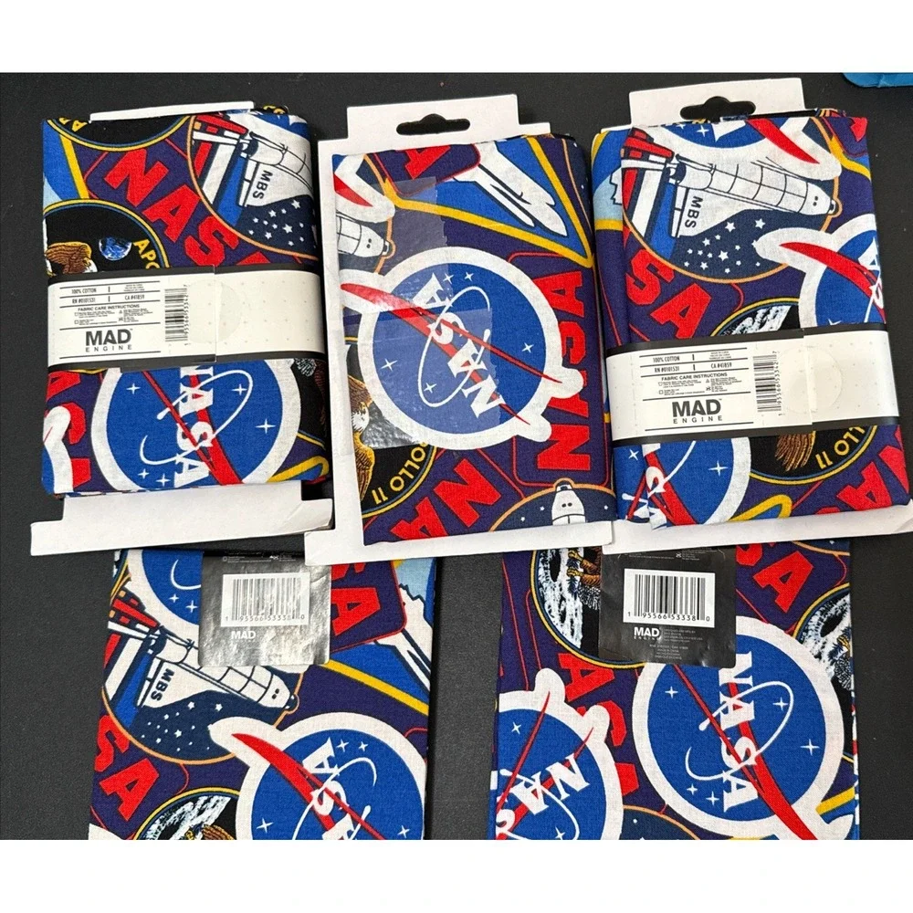 Nasa MAD Engine 100% Cotton Sewing Fabric 3yards & 2 18